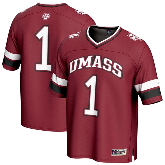 Youth GameDay Greats #1 Maroon UMass Minutemen Lightweight Collegiate Football Fashion Jersey