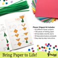 thumbnail image 3 of Juego de papeles de origami Pinwheel Crafts con flores multicolores, 150 unidades, 3 of 6