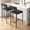 Black, variant on EastVita Bar Stools Set of 2, Kitchen Bar Stools with Footrest, 25.5 Inches Upholstered Bar Chairs with Back, Counter Height Barstools for Counter Bar, Island, Easy Assembly, Rustic Black