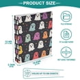 thumbnail image 3 of FORMRS 3 Ring Binder 1.5 inch with Pockets Set of 2 Clip Board 200 Sheets Capacity, Colorful Halloween Ghost, 3 of 8