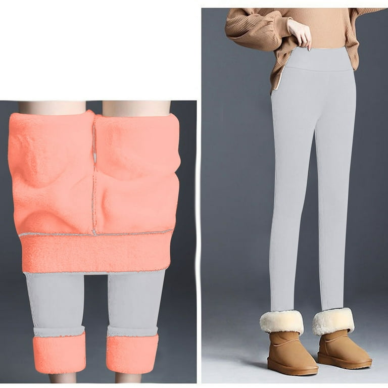 Winter Women Keep Warm Solid Color Fashion Casual Long Pants Slim