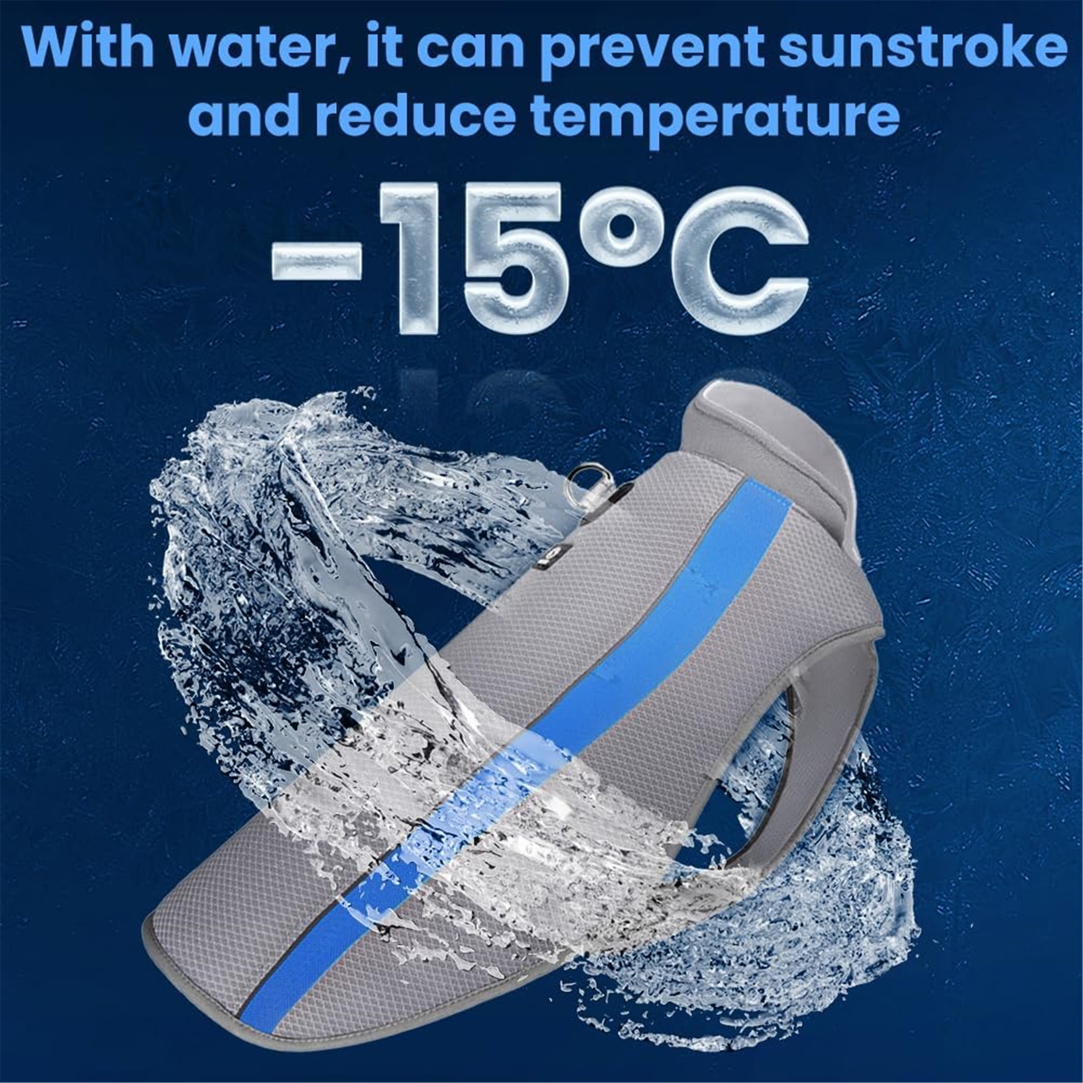 HQREA Dog Cooling Vest for Large Dogs, High-tech Dog Ice Harness, Hiking/Camping Gear