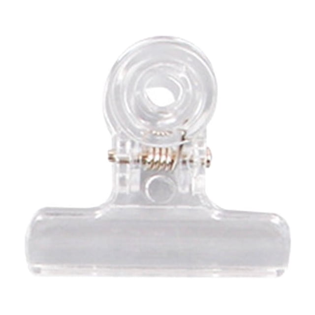 Clear Transparent Dovetail Clip Plastic Document Paper Clip Office Binder Clip Small Bills Organizer File Organizing Long Tail Grip Clear Color Medium Size