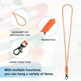 thumbnail image 2 of Uxcell 2-Pack Cordones para Identificación, Correa de Cuello Ajustable Naranja con Gancho Tipo Langosta para Portador de Identificación, 2 of 6