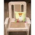 thumbnail image 2 of Carolines Treasures BB6101PW1818 Easter Eggs Wire Fox Terrier Fabric Decorative Pillow, 2 of 2