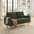 thumbnail image 5 of Aukfa 68" Small Sofa Couch Comfy Mid Century Modern Loveseat Sofa for Living Room Bedroom, Green, 5 of 10