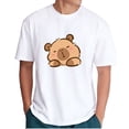 thumbnail image 2 of Playera Blanca Camiseta Unisex Estampada Capibara, 2 of 5