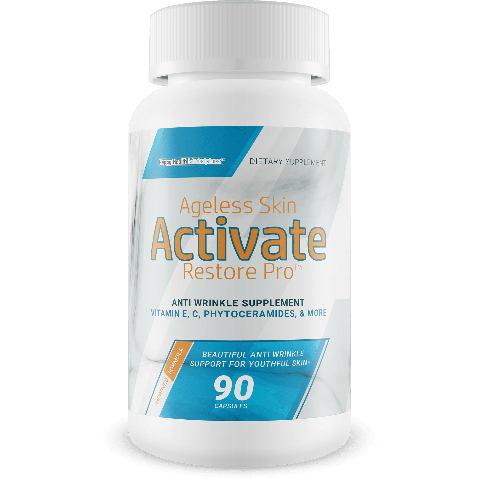 Ageless Skin Activate Restore Pro - Our Best Anti Aging Supplement - Ageless Brain & Body Reactivate Anti Aging Pills - Anti Ageing Re Activate Capsules - Anti Age Youth Reactivate Skin Supplement