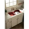 thumbnail image 3 of Kohler K-6626-6U Langlade 33" Double Basin Under-Mount Enameled Cast-Iron Kitchen Sink -, 3 of 7