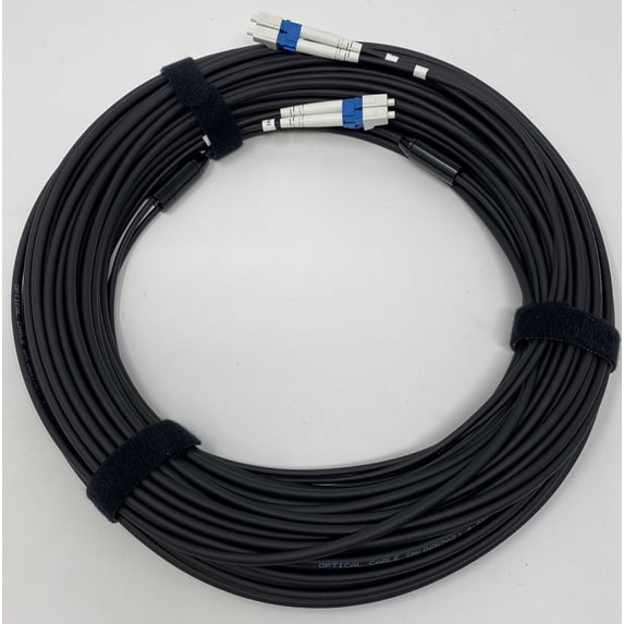 Ultra Spec Cables - Military Grade/Industrial Armored LC-UPC to LC-UPC Singlemode Duplex Outdoor Fiber Optic Cable - 10 Meter