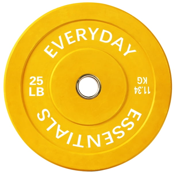 BalanceFrom Olympic Bumper Plates - Color Coded Rubber Weight Plates With Steel Hub (Pairs Or Sets Available)