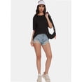 thumbnail image 4 of Women's Oversized T-Shirt - Crewneck Short Sleeve Loose Fit Tee - Solid Color Casual Top, 4 of 4