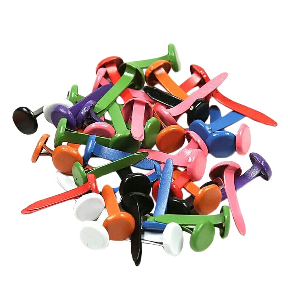 OUNONA Brads Paper Fasteners Metal Brad Fastener Decorative Small