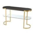thumbnail image 2 of SEI Furniture Otsento Contemporary Wood-Metal Console Table in Black-Gold, 2 of 3