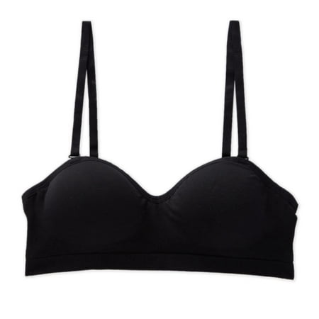 Molded Cup Bustier - Women's Maidenform Girl H4392 Seamfree Molded Cup Hybrid Strapless Bandeau Bra