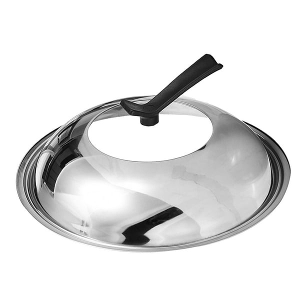 Tapa universal redonda de vidrio para ollas y sartenes, tapa de acero inoxidable, repuesto para utensilios de cocina