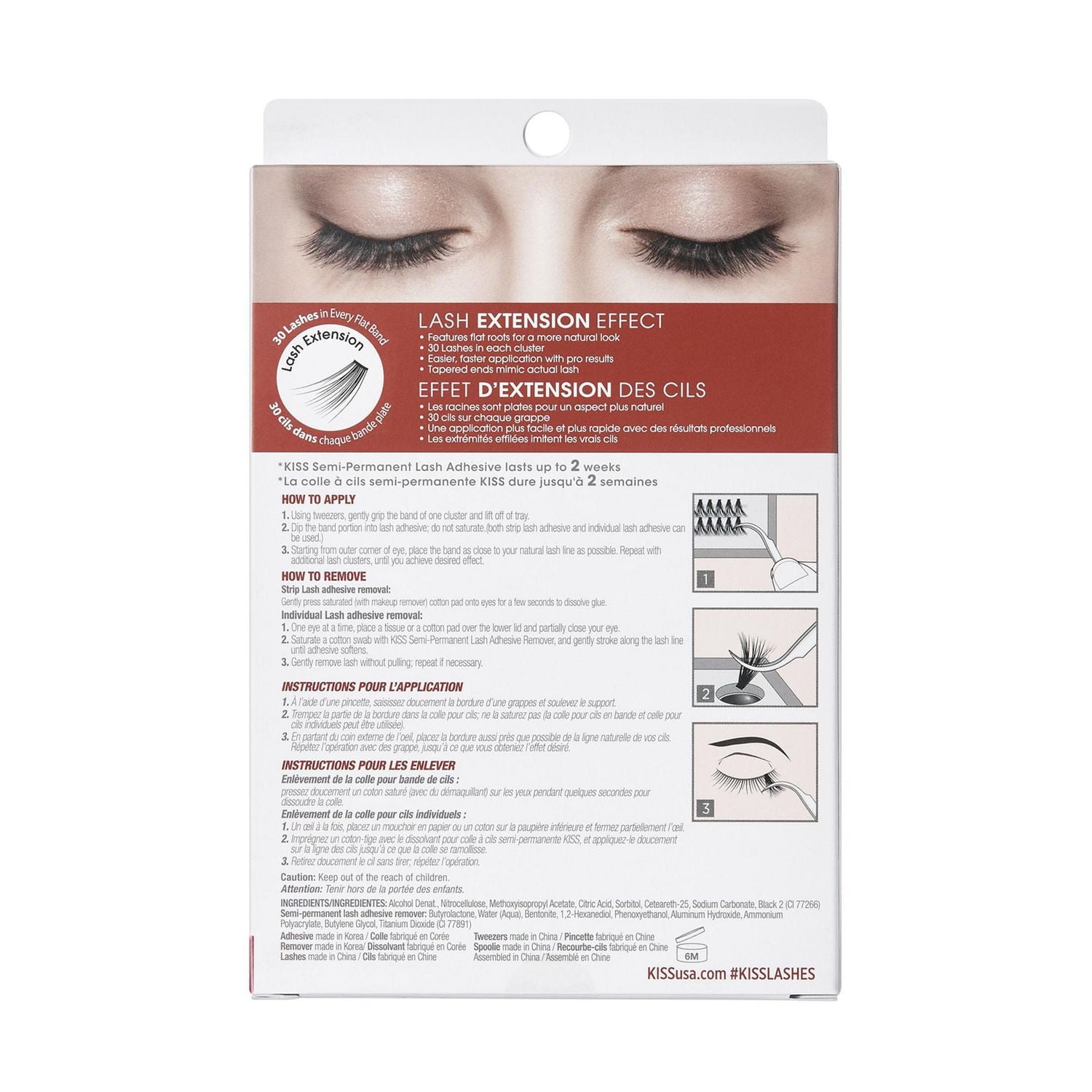 KISS Collection Luxtension Lash Couture - Trousse - 40 faisceaux Trousse tout-en-1.