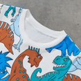 thumbnail image 4 of Gyexs Shirts for Boys 5T-6T Kids Tshirts for Boy Dinosaur Print Short Sleeve Shirt Back To School Graphic Tee (Toddlers, Light Gray, 5-6 Years), 4 of 6