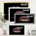 thumbnail image 4 of Designart 'Sexy Golden Metallized Woman Lips V' Modern Framed Art Print, 4 of 4