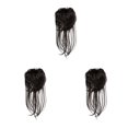 thumbnail image 3 of Vogacara Extensión de cola de caballo fácil de usar, estilo sin esfuerzo para damas, peluca de moño de pelo rizado hecha de materiales 4 Type1 NO1, 3 of 6