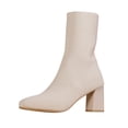 thumbnail image 1 of WEAIXIMIUNG Over The Knee Boots Ladies Fashion Breathable Color Knitted Mesh Round Thick High Heel Short Boots, 1 of 9
