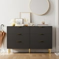 thumbnail image 6 of Danolapsi Fluted 6 Drawers Dresser for Bedroom,Modern Chest of Drawers Large Dresser,Wood Storage Dresser Organizer with Gold Metal Handles & Anti-Tipping Device,Dresser TV Stand,for Hallway,Entryway, 6 of 7