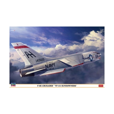 Hasegawa F-8E Crusader VF111 Sundowners Fighter (Limited Edition) New