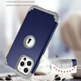 thumbnail image 5 of for iPhone 13 Pro Case, Slim Dual Layer 3 in 1 Heavy Duty Protection Hybrid Hard PC Soft Silicone Rugged Bumper Anti Slip Full-Body Protective Cases for iPhone 13 Pro, Darkblue, 5 of 5