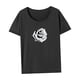 thumbnail image 4 of Camiseta de mujer verano casual streetwear activewear camiseta básica para viajar trabajo Gris, 4 of 7