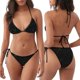thumbnail image 3 of Disketp Black Marble para Bañador de Dos Piezas para Mujer, Bikini Sexy Halter String, Conjunto de Bikini en Triángulo, 3 of 6