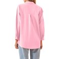 thumbnail image 5 of EFINNY Womens Casual Button Down Shirts Comfy Long Sleeve V Neck Lapel Blouses Top, 5 of 6