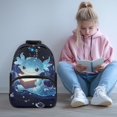 thumbnail image 2 of Aplkyhs Blue Axolotl School Backpack for Students 6-18 Ergonomic Padded Shoulder Straps Large Capacity Bookbag for Elementary Middle High School Boys Girls Daily Use, 2 of 7