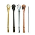 thumbnail image 2 of 4Pcs Yerba Mate Straw Filter +1 Brush Reusable 304 Stainless Steel Bombilla Drinking Straw Metal Tea Tools Bar Accessories, 2 of 10