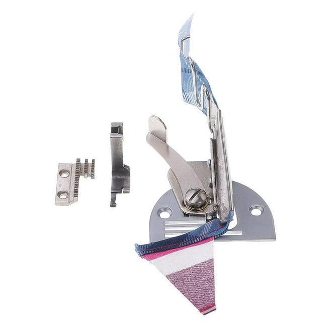 kurtrusly Double Fold Angle Binder Industrial Sewing Machine Binding Attachment Silver 28mm 1 Pc