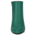 thumbnail image 2 of Botines De Punta Estrecha Cremallera Y Tacón De Aguja Para Mujer Verde_1 37.5, 2 of 6