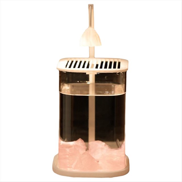Mini Acuario de Cristal de Escritorio con Luz LED de Cristal de Colores, Adorno de Escritorio, Lámpara Ornamental de Alta Gama B
