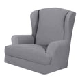 thumbnail image 2 of Fundas elásticas para sillones, fundas para sillas, fundas para sofá de sala de estar Gris claro, 2 of 9