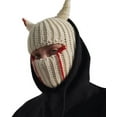 thumbnail image 2 of LANFENG Funny Horns Creative Knitted Hat Beanies Warm Full Face Cover Ski Mask Hat Windproof Balaclava Hat for Men Women, 2 of 10