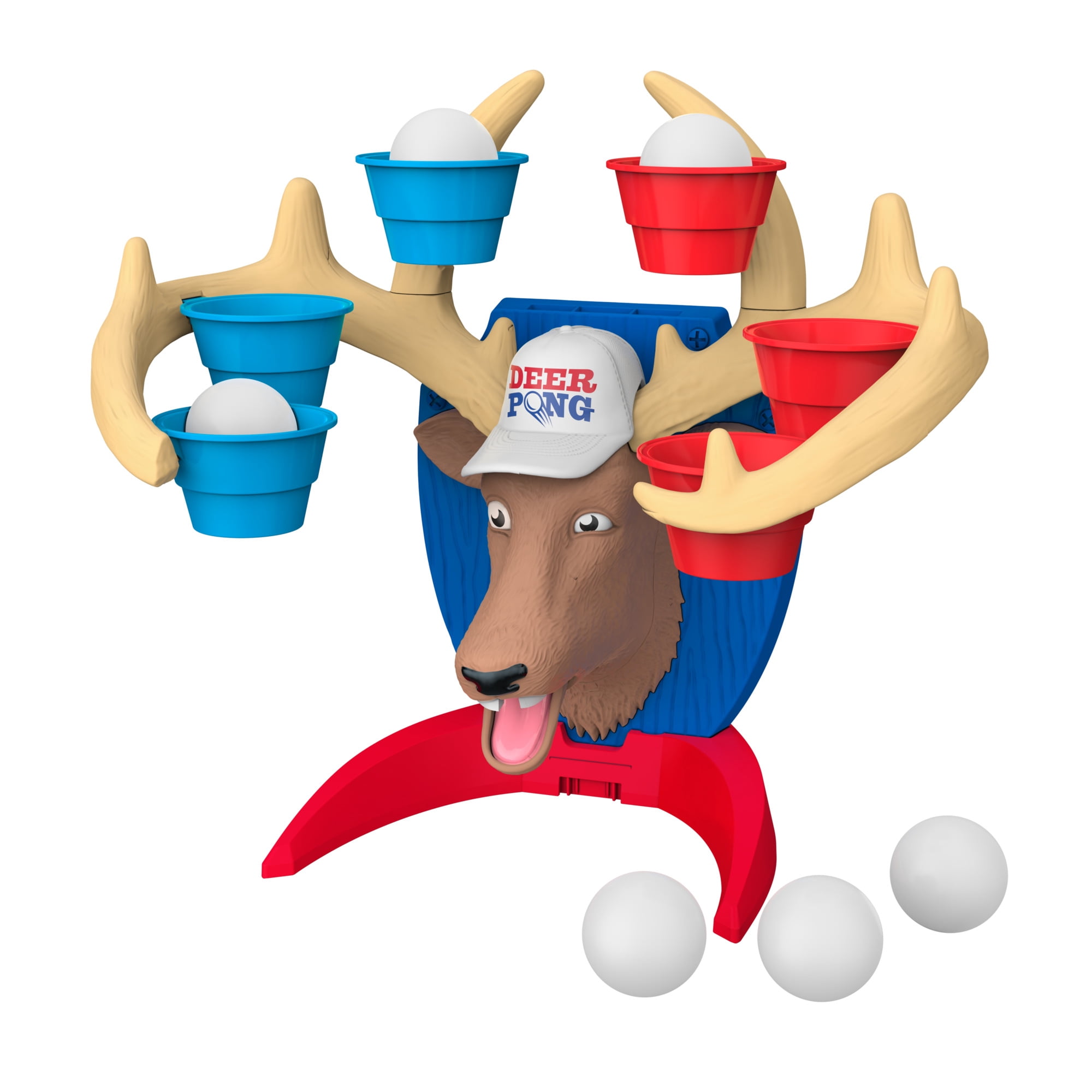 Deer Pong America Family Game, Electronic Talking Deer Head Game with Music, Fun Summer Activities for Kids & Families, Ages 8+