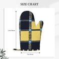 thumbnail image 2 of A Pair Of Heat Insulation And Anti-Perm Gloves 7×11in Thick Anti-Perm Palm With Silicone Piece Lanyard Design Is Easy To Hang Argyle Plaid Cornflowerblue_4, 2 of 8