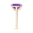 thumbnail image 3 of ANGARA Natural 4.6 Ct. Amethyst with Diamond Solitaire Ring in 14K Rose Gold for Women (Ring Size: 10), 3 of 9