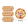 thumbnail image 3 of YingYouFu 16PC Happy Friendgiving Paper Plates,7In Autumn Pumpkin Maple Leaf Theme Dessert Plate for Cake Pizza Disposable Party Decoration Supplies for Friendsgiving Thanksgiving Party Supplies, 3 of 6