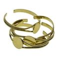 thumbnail image 1 of 4x Brazalete para mujer, pulsera, brazalete, bisutería, bisel redondo en blanco de 20 mm Bronce verde, 1 of 9