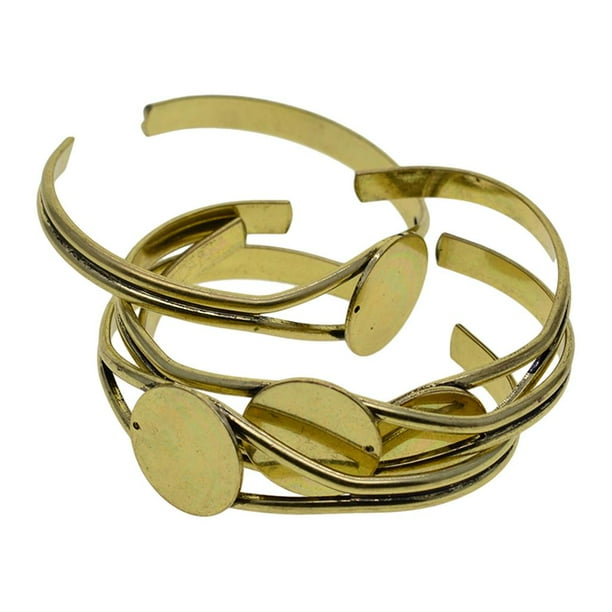 Pulseras con Dijes Jinwen 4 Piezas 20 mm Bronce Verde