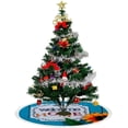 thumbnail image 4 of GZHJMY Christmas Tree Skirt, 30" Xmas Tree Skirts Welcome Home Design Christmas Tree Mat for Christmas Holiday Party Ornaments, 4 of 5