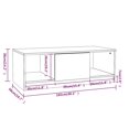 thumbnail image 4 of vidaXL Coffee Table Black 102x50x36 cm Engineered Wood, 4 of 5