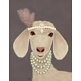 thumbnail image 2 of Fab Funky 15x18 White Modern Wood Framed Museum Art Print Titled - Posh White Goat, 2 of 4