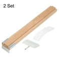 thumbnail image 3 of 2 juegos de rieles deslizantes de madera, 11-7/8" (30 CM) con soporte deslizante de metal y plástico, pista guía central de madera clásica, 3 of 6