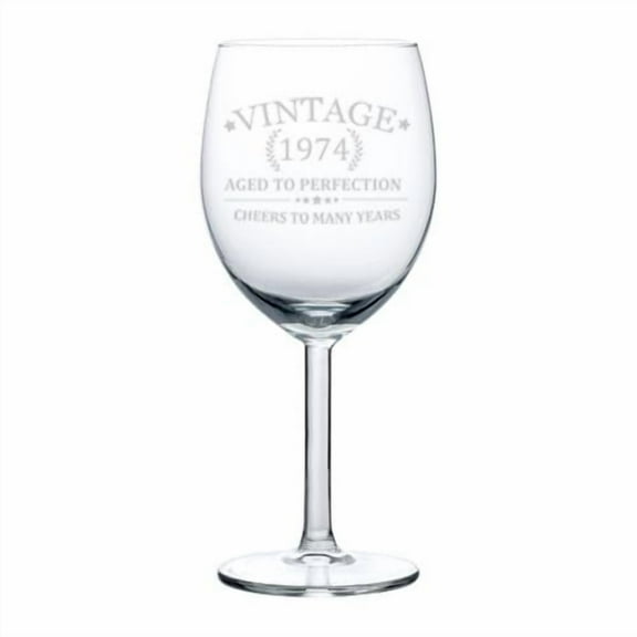 Wine Glass Goblet Gift Cheers 50th Birthday (10 oz)