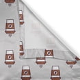 thumbnail image 6 of Ambesonne Espresso Grey Valance & Curtain, Coffee Cups Pattern, 55"x45", Pale Grey Cinnamon, 6 of 7